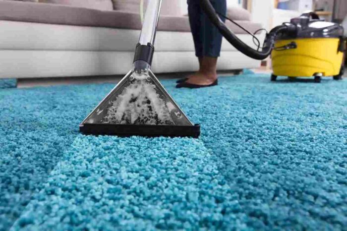 Carpet shampooing and cleaning service.